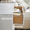SinCiDo Modern 32" Tall Fluted Nightstand w/Faux Marble Top, Curved Profile, 3 Drawer Storage Bedside Tables for Bedroom, Living Room - 4 of 4