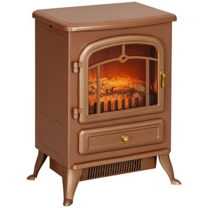 SEVOBAL Indoor Fireplaces 22" Electric Fireplace Heater, Freestanding Fire Place Stove with Overheating Protection, Brown, 16.3"*11"*21.5" - 1 of 4