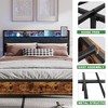 Mshliw Metal Platform Bed Frame with Storage Headboard, 4 Drawers, LED Lights & Charging Station - No Box Spring Required - 2 of 4