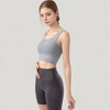 Anna-Kaci Active Women's Ribbed Seamless Sports Bra with Scoop Neck and Wide Straps - 3 of 4
