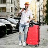 Gulches Luggage Sets ABS PC Hardshell 3pcs Clearance Luggage Hardside Lightweight Durable Suitcase sets Spinner Wheels Suitcase with TSA Lock,Red - 4 of 4