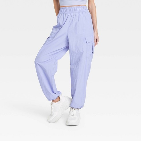 Girls' Lined Woven Joggers - All In Motion™ Purple Xs : Target