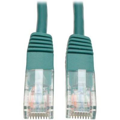 Tripp Lite 5ft Cat5e / Cat5 350MHz Molded Patch Cable RJ45 M/M Green 5' - 5ft - 1 x RJ-45 Male - 1 x RJ-45 Male - Green