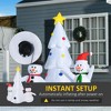Whisen 6FT Inflatable Christmas Tree Decorations and Snowmen, Outdoor Blow-Up Yard Christmas Decor with LED Lights Display - White - 4 of 4