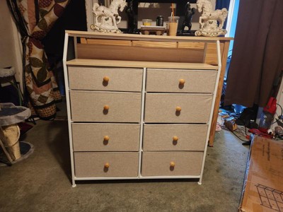 REAHOME 8 Drawer Steel Frame Bedroom Storage Organizer Chest Dresser,  Taupe, 1 Piece - Kroger