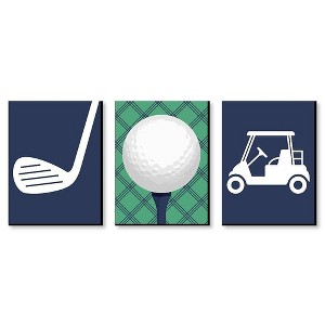 Big Dot of Happiness Par-Tee Time - Golf - Sports Nursery Wall Art, Kids Room Decor & Game Room Home Decor - 7.5 x 10 inches - Set of 3 Prints - 1 of 4