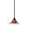 Toltec Lighting Any 1 - Light Pendant in  Black Copper with 10" Mardi Gras Shade - 2 of 2