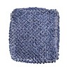 Madrid Boho Handcrafted Fabric Cube Pouf Navy Blue - Christopher Knight Home: Cotton Upholstered, No Assembly Required - 4 of 4