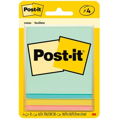 Post-it Super Sticky Notes, 3x3 in, 6 Pads, 2x the Sticking Power, Energy  Boost Collection, Bright Colors (Orange, Pink, Blue