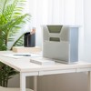 IRIS USA Portable Letter Size Desktop File Box with Open Lid, Side Handles, Hanging File Folders - 3 of 4