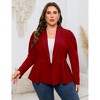 Plus Size Business Casual Blazers for Women Long Sleeve Shawl Lapel Blazer Suit Jackets - 2 of 4