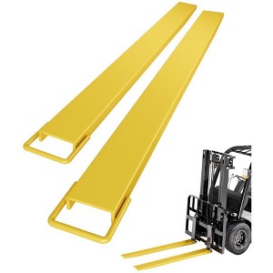 Pallet Fork Extension, [4.5" Width 84" Length] [4600 LBS Max] Heavy Duty Steel Pallet Extensions for Forklift Truck- Yellow - 1 of 4