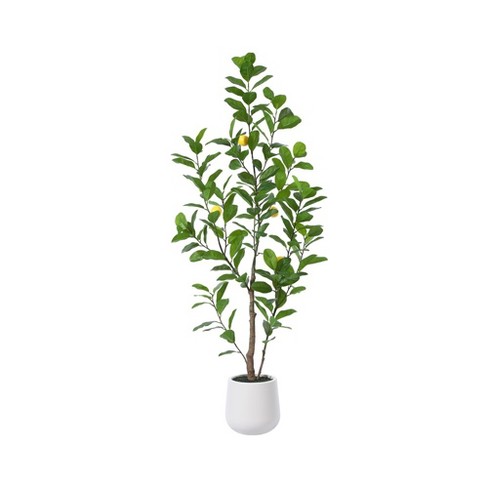 Kazeila Artificial Plastic Lemon Tree in Pot, Pre Potted Faux Lemon Tree With Realistic fruits Perfect for Home Decor Outdoor - image 1 of 4