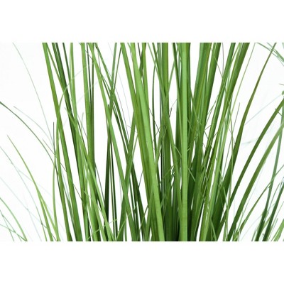 47" Tall Green Artificial Grass Floor Plant in Black Pot