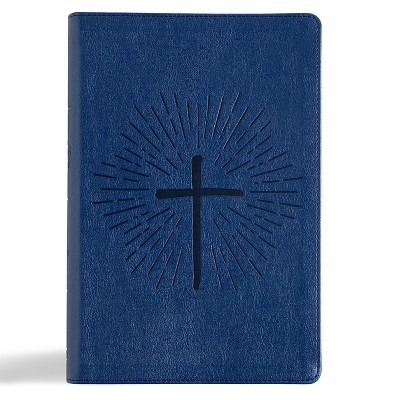 KJV One Big Story Bible, Royal Blue Leathertouch - by  Holman Bible Publishers (Leather Bound)