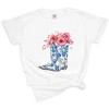 Simply Sage Market Cowboy Boots Floral Garment Dyed Tee - 2 of 4