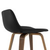 Sapphtopaz Modern Bar Stool Upholstered Dining Chairs with Curved Seat and Backrest Counter Height Barstools Set of 2 for Kitchen Island - 4 of 4
