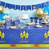 Blue Panda 219-Piece Castle Theme Dinnerware Set for Royal Prince Baby Shower decorations (Serves 24) - 2 of 4