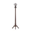 Lucas Transitional 4 Triple Antique Brass Hooks Coat Rack Warm Nut Brown - Powell - image 4 of 4