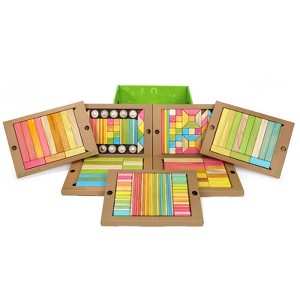 Tegu Magnetic Wooden Blocks, 240-Piece Classroom Kit, Tints - 1 of 3