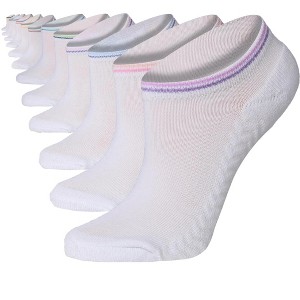 Tipi Toe Women's 12-Pairs Low Cut Elegant Colorful Flair White Athletic Sports Performance Socks - 1 of 4