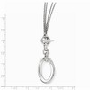 Black Bow Jewelry Bent Oval Double Strand Toggle Necklace in Sterling Silver, 17-Inch - 2 of 4