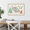 23" x 16" Merry and Bright Christmas Tree by Janelle Penner Framed Canvas Wall Art - Amanti Art: Mid-Century Modern Holiday Decor - 4 of 4