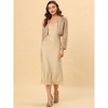 Allegra K Women's Cropped Open Front Collarless Long Sleeve Faux Fur Jacket - 2 of 4