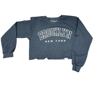 Women's Brooklyn Varsity Cropped Pullover Sweatshirt - PRINCE PETER - 1 of 2