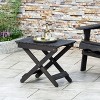 Vynxaria Folding Tables - Outdoor Wooden Side Table in Dark Gray - 3 of 4