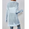BLUEMING Womens Long Sleeve Lightweight Open Front V-Neck Casual Cardigan Sweaters Outerwear - 4 of 4
