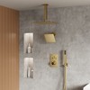 YAWWALK 7-Spray Thermostatic Shower System with Dual Shower Head Fixed and Handheld Shower (Valve Included) - 2 of 4