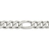 Black Bow Jewelry Men's 15mm, Sterling Silver, Solid Figaro Chain Bracelet - 2 of 4