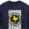 Boys' - Peanuts - Retro Floral Woodstock Graphic Long Sleeve Fleece Sweatshirt - 2 of 4