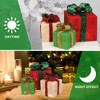 Box ABS Plastic Frame LED 60 Light Warm White Light Three-Piece Set Onion Cloth Christmas Gift Box - 3 of 4