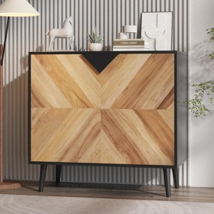 31.5 Inch Storage Cabinet with Shelf & Doors, Modern Sideboard Buffet Cabinet with Storage - 1 of 4