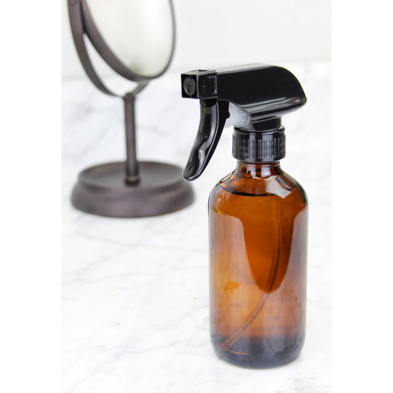 Cornucopia Brands 8oz Amber Glass Spray Bottles, 2pk; Brown w/Heavy Duty Mist & Stream Sprayers, 5 of 7