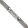 Chisel Stainless Steel Polished with Cubic Zirconia Mesh Multi Strand 6.5" Bracelet with 1.5" Extension - 2 of 4