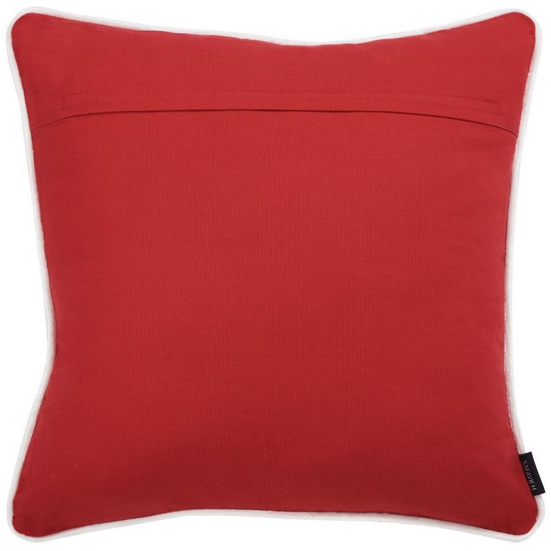 Peace And Joy Pillow - Red - 20"x20" - Safavieh., 4 of 5