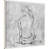 30"x30" Woman Sketch II by Patricia Pinto Framed Canvas Wall Art Print White - Amanti Art - 2 of 4