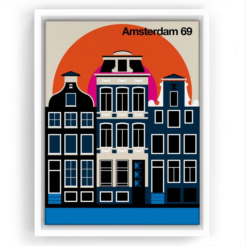 Americanflat - Amsterdam 69 by Bo Lundberg Floating Canvas Frame - Modern Wall Art Decor, 1 of 7