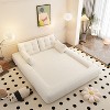 AENKYO Oversized Foldable Sofa Bed, 78.7” 3-in-1 Convertible Futon with Teddy Fabric & Fixed Frame, Space-Saving Design - 2 of 4