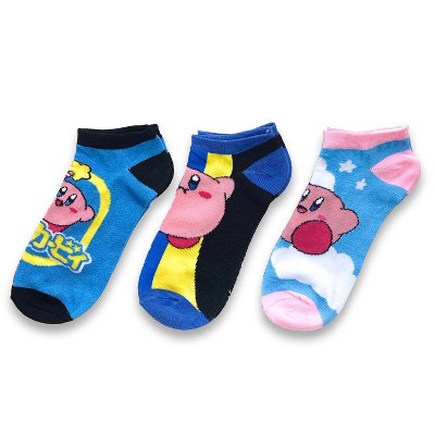 Nintendo Kirby Character Ankle Socks - 3 Pack