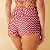 Women's Mid-Rise Swim Shortie - Wild Fable™ Pink/Brown Wave Print - 2 of 4
