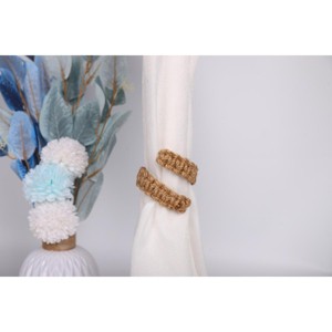 Tree City Scandinavian Rustic Natural Hemp Rope Curtain Tiebacks - 1 of 3