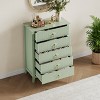 Fluted White Dresser for Bedroom, 43" Tall Storage Dresser Tower with 5 Drawers, Modern Chest of Drawers, Storage Organizer Unit for Closet, Entryway - 4 of 4