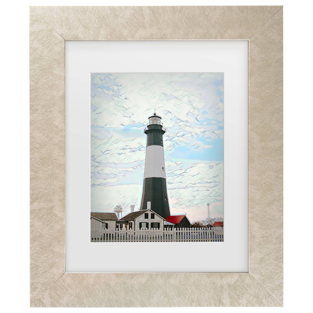 Trademark Fine Art 16"x20" Watson-Hall Tybee Island Light Station and Museum Georgia USA Matted Framed Art Cream