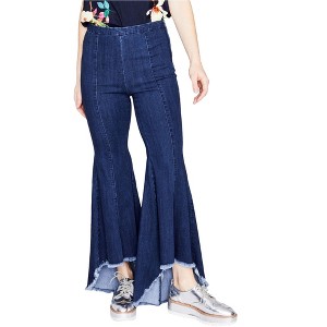 Rachel Roy Womens Frayed Hem Flared Cropped Jeans - 1 of 1