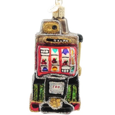 Old World Christmas 3.25 In Slot Machine Ornament Christmas Glittered Gambling Tree Ornaments