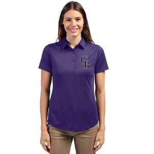 Colorado Rockies Cutter & Buck Prospect Eco Textured Stretch Recycled Womens Short Sleeve Polo - 1 of 1